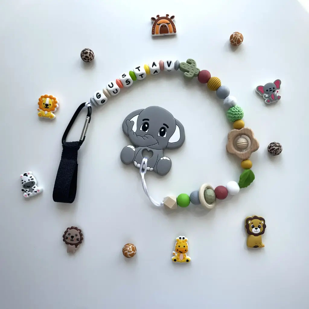 Sanfter Elefant - Kinderwagen-Beisskette